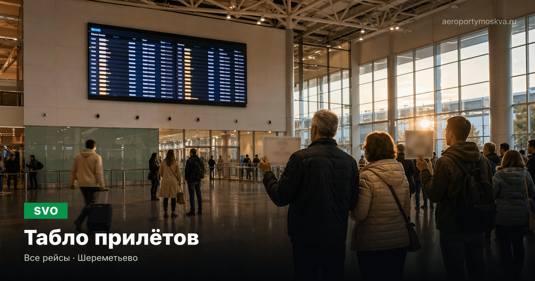 Онлайн-табло прилётов · Шереметьево (SVO) — онлайн-табло aeroportymoskva.ru